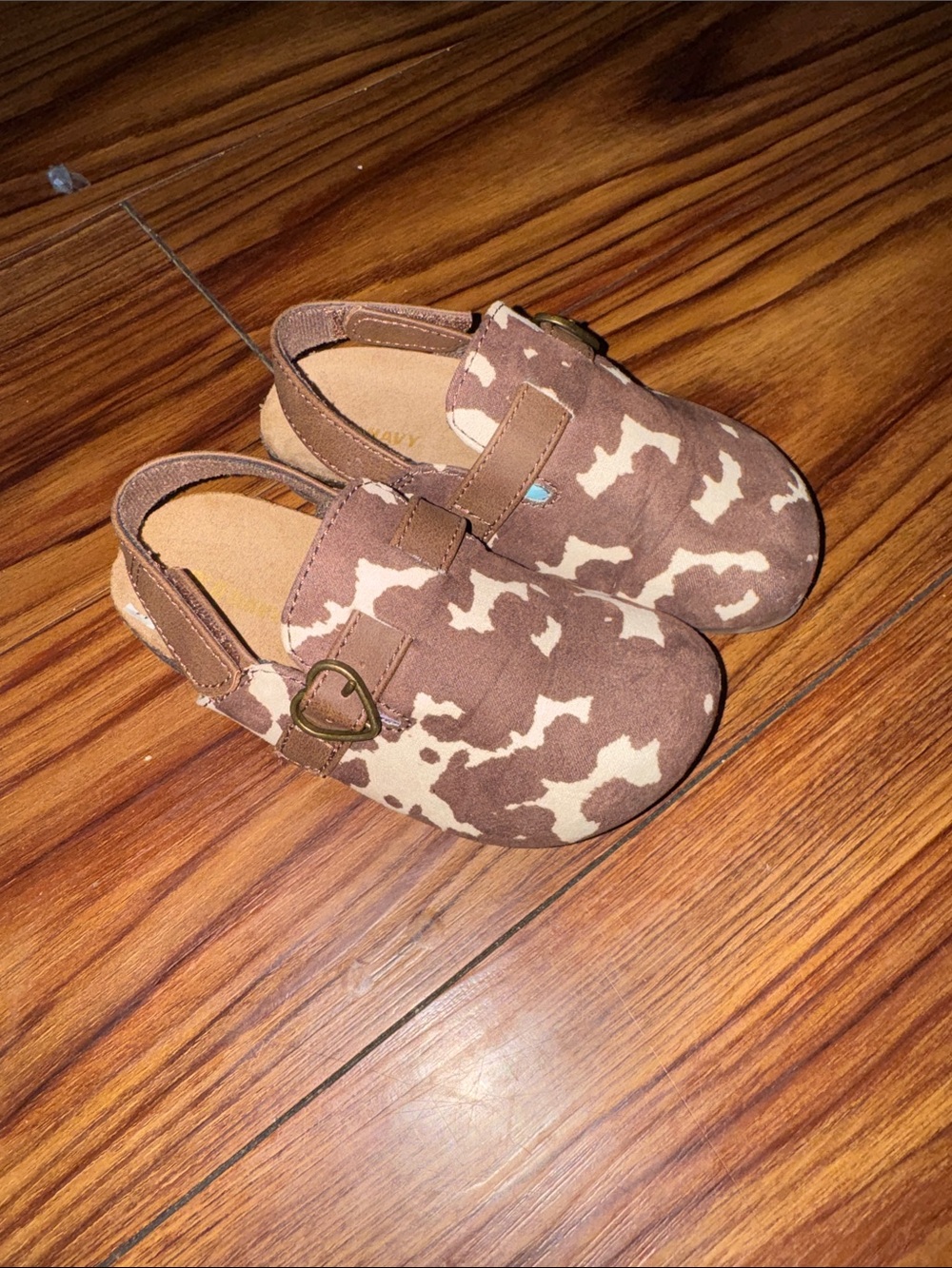 Old Navy Brown and Cream Camo Kids Moccasins